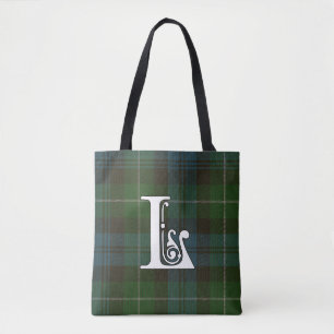 Bolsa Tote Monograma do Tartan do clã de Lamont