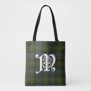 Bolsa Tote Monograma do Tartan do clã de MacKenzie