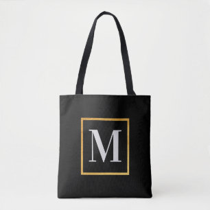 Bolsa Tote Monograma dourado