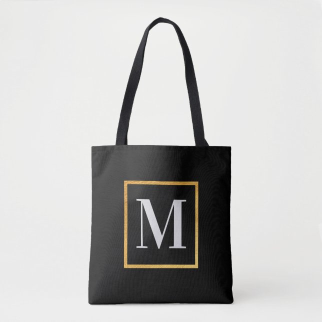 Bolsa Tote Monograma dourado (Frente)
