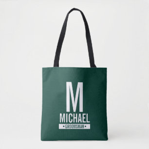 Bolsa Tote Monograma e Nome do Padrinho de casamento Personal