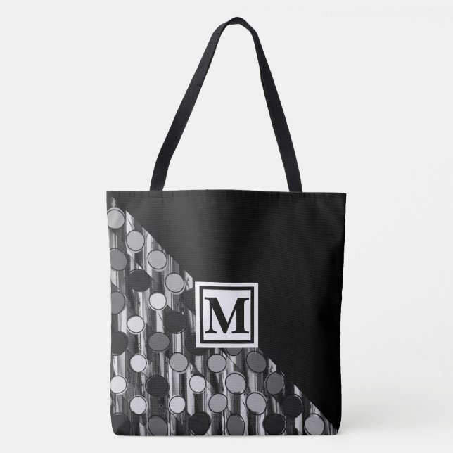 Bolsa Tote Monograma e Pontos Retroativos (Frente)