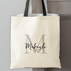 Bolsa Tote Monograma Elegante Personalizado