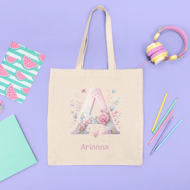 Bolsa Tote Monograma Floral A Saco de Toques (Criador carregado)