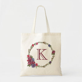 Bolsa Tote Monograma floral da grinalda