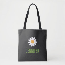 Bolsa Tote Monograma Floral de Margarida Simples