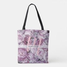 Monograma Floral de Rosas Rosa Peônia