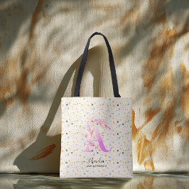 Bolsa Tote Monograma Floral Divertido de Confetes de Amelia -