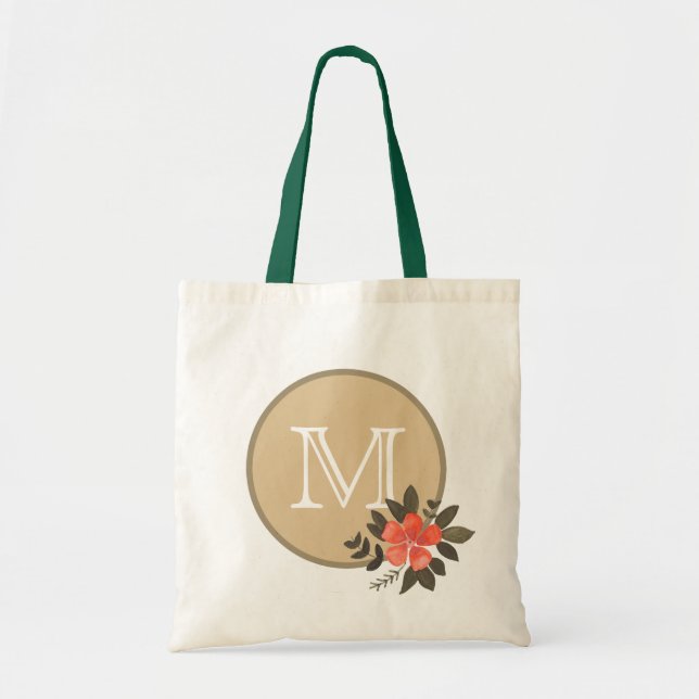 Bolsa Tote Monograma floral Dourado (Frente)