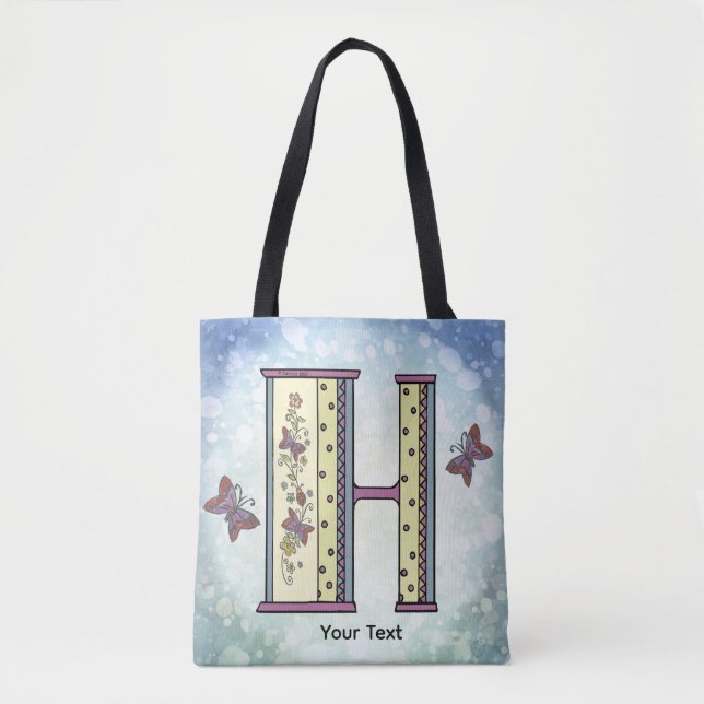 Bolsa Tote Monograma Floral H (Frente)