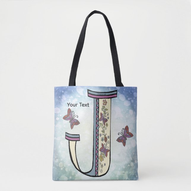Bolsa Tote Monograma Floral J (Frente)