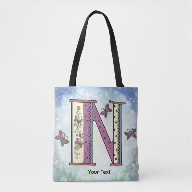 Bolsa Tote Monograma Floral N (Frente)