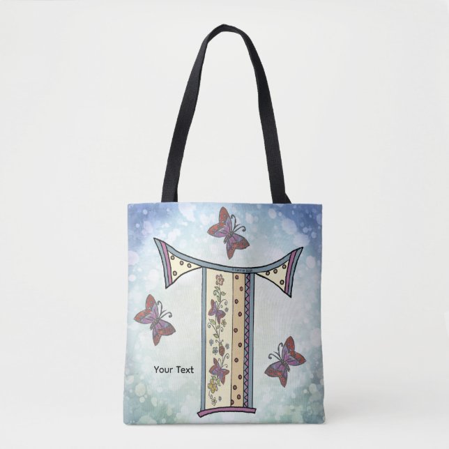 Bolsa Tote Monograma Floral T (Frente)