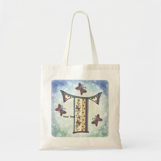 Bolsa Tote Monograma Floral T (Frente)