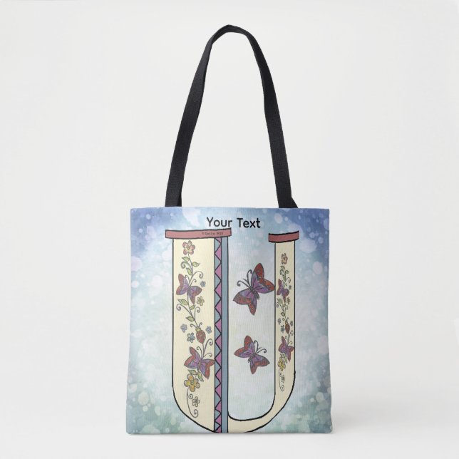 Bolsa Tote Monograma Floral U (Frente)