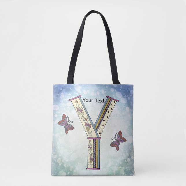 Bolsa Tote Monograma Floral Y (Frente)