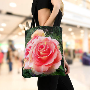 Bolsa Tote Monograma gigante do costume da foto do fim-acima