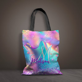 Bolsa Tote Monograma holográfico holográfico de gotejamento d