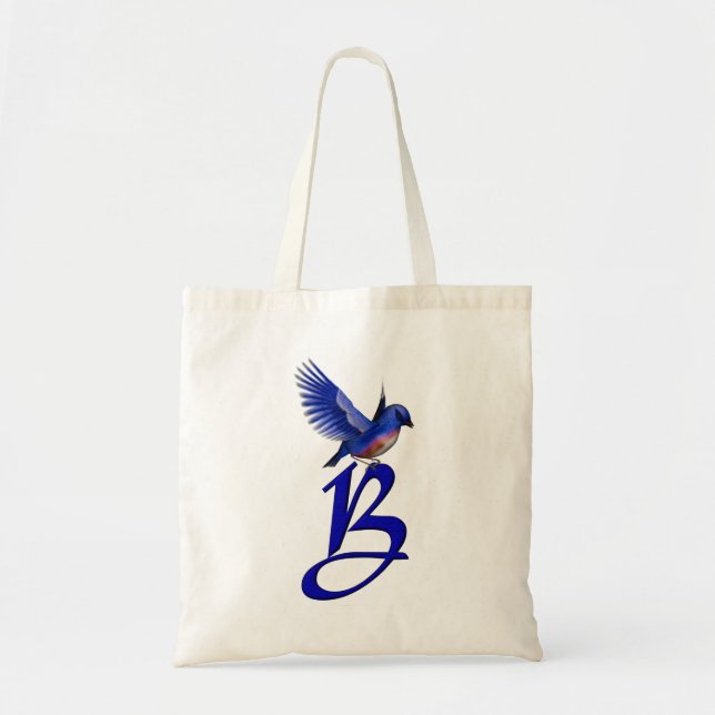 Bolsa Tote Monograma Inicial B com Azulinho (Frente)