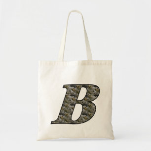 Bolsa Tote Monograma inicial B Hydrangea Toalha Floral Bag
