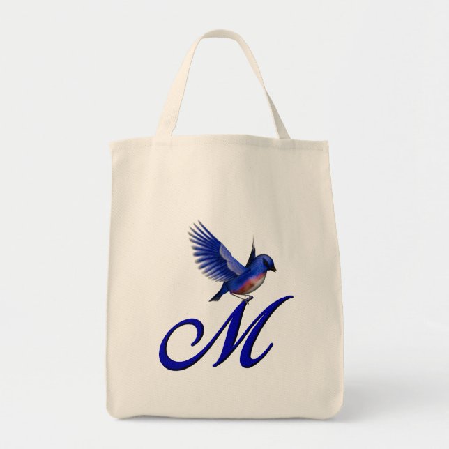 Bolsa Tote Monograma Inicial de Bluebird M (Frente)