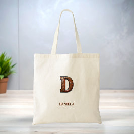 Bolsa Tote Monograma Inicial em Couro Western D