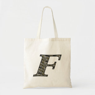 Bolsa Tote Monograma Inicial F Hydrangea Toalha Floral Bag