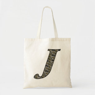 Bolsa Tote Monograma inicial J Hydrangea Floral Tote Bag