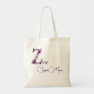 Bolsa Tote Monograma Inicial + Nome Super Mãe