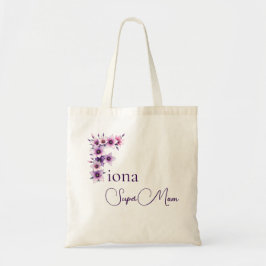 Bolsa Tote Monograma Inicial + Nome Super Mãe