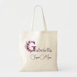 Bolsa Tote Monograma Inicial + Nome Super Mãe