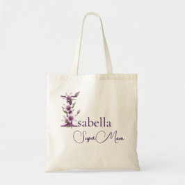 Bolsa Tote Monograma Inicial + Nome Super Mãe