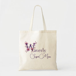 Bolsa Tote Monograma Inicial + Nome Super Mãe