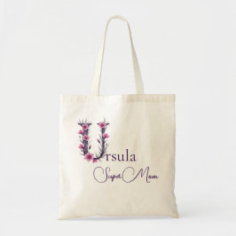 Bolsa Tote Monograma Inicial + Nome Super Mãe