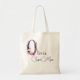 Bolsa Tote Monograma Inicial + Nome Super Mãe