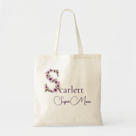 Bolsa Tote Monograma Inicial + Nome Super Mãe