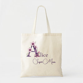 Bolsa Tote Monograma Inicial + Nome Super Mamãe