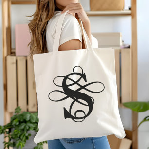 Bolsa Tote Monograma inicial torrado