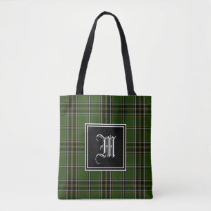 Bolsa Tote Monograma irlandês da xadrez