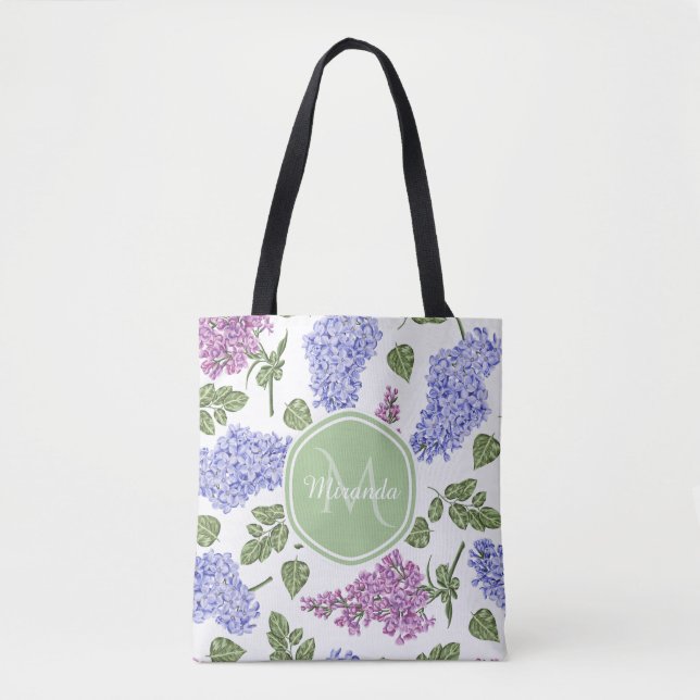 Bolsa Tote Monograma Lilás Lavanda (Frente)