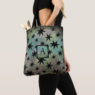 Bolsa Tote Monograma Moderno do Meio século Retroativo