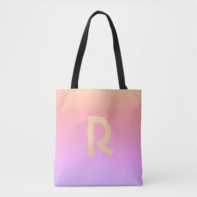 Bolsa Tote Monograma Moderno - Lilac Rosa (Frente)