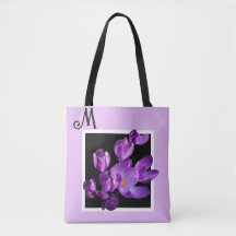 Monograma monograma floral roxo com nome M persona