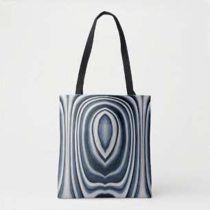 Bolsa Tote Monograma, Padrão de Abstrato azul de tonalidade t