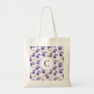 Bolsa Tote Monograma Pansy Flower Pansy Pansy