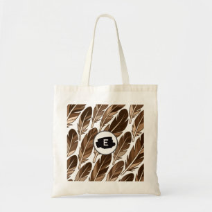 Bolsa Tote Monograma Personalizado Bag Toho - Penas Marrons