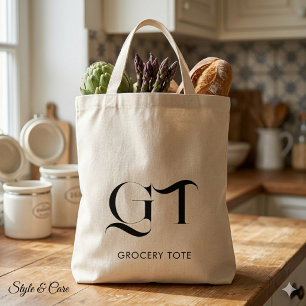 Bolsa Tote Monograma Personalizado com Nome Elegante