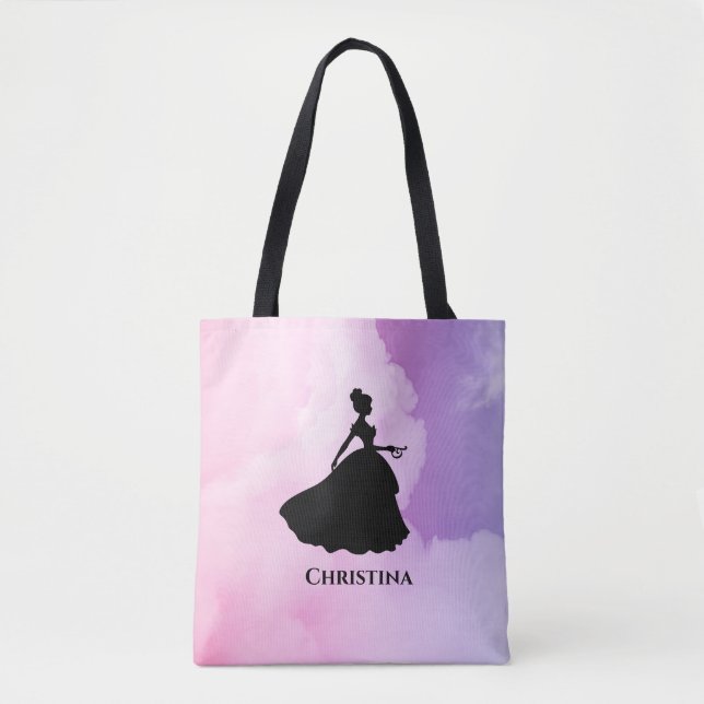 Bolsa Tote Monograma Personalizado da Princesa (Frente)