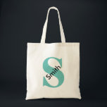 Bolsa Tote Monograma personalizado de nome personalizado<br><div class="desc">Este nome personalizado monograma,  uma bolsa de tote vintage fofa é a melhor ideia de presente para noiva e dama de honra nos casamentos.</div>