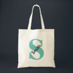 Bolsa Tote Monograma personalizado de nome personalizado<br><div class="desc">Este nome personalizado monograma,  uma bolsa de tote vintage fofa é a melhor ideia de presente para noiva e dama de honra nos casamentos.</div>